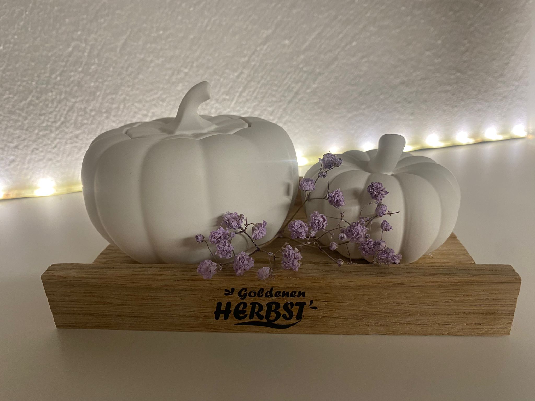 Dekoobjekt "Kürbisse - goldener Herbst"