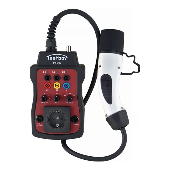 TESTBOY Ladesäulenprüfadapter TV 900 für Typ-2 Ladesäulen 